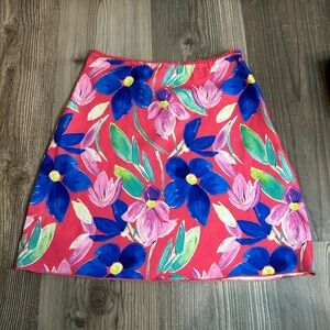 Princess Polly Floral Mini Skirt - Pink and Blue